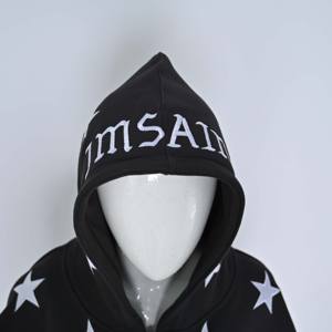 เสื้อฮู้ดพิมพ์ลายแบบซิปเต็มตัวสั่งพิมพ์ลายได้เสื้อฮู้ดมีซิปหน้าแขนยาวพิมพ์ลายเทอร์รี่3D พัฟ - Product Image 3