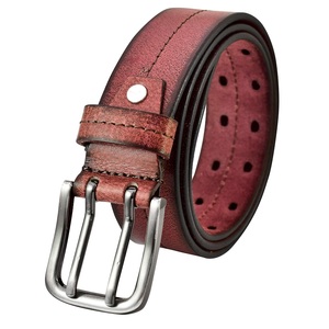 Cinturón de cuero clásico para hombres Cintura Cinturón ajustable Trinquete deslizante con ajuste de hebilla de aleación para adaptarse al material de piel de vaca al mejor precio - Product Image 6