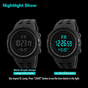 Reloj Deportivo Digital LED Multifunción para Hombre, Estilo Militar Luminoso, Resistente al Agua y con Alarma, con Caja de PC y Correa de Resina/Plástico - Product Image 6