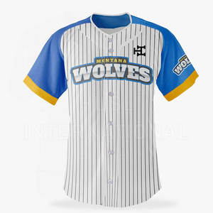 Vente en gros d'usine d'uniformes jeunes de baseball pour hommes Impression personnalisée Maillot de baseball personnalisé à manches courtes et demi pour hommes - Product Image 5