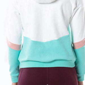 Jersey personalizado de alta calidad, Sudadera con capucha sólida para mujer, Jersey de algodón polar con bloque de Color, sudaderas con capucha para mujer - Product Image 5