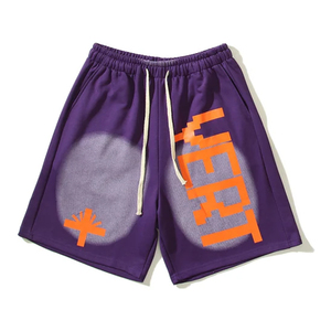 Pantalones cortos de sudor de secado rápido transpirables de rizo francés con estampado de estilo callejero para hombre al por mayor - Product Image 1