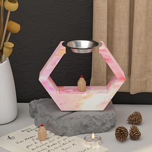 Brûleur d'encens en résine, moule en silicone, ornements géométriques, moule à bougie, diffuseur d'arômes, moule en résine, chandelier, décoration de la maison - Product Image 5