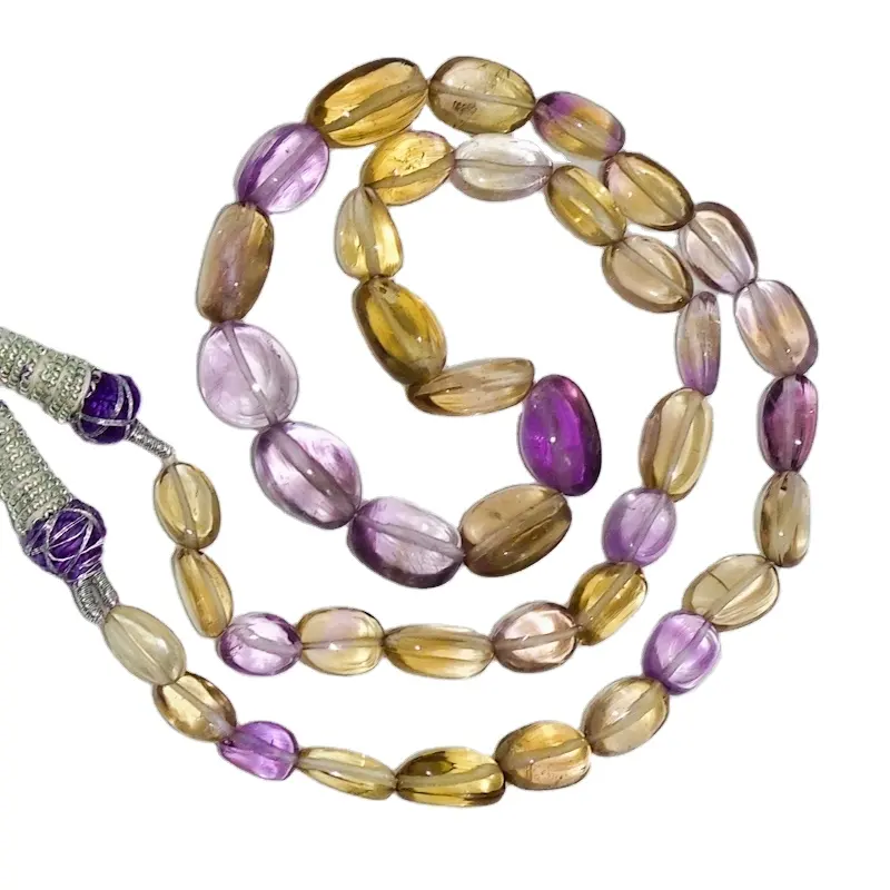 Natürliche Edelsteine Amethyst Citrin Tumbles Großhandels preis Armband Halskette Schmuck für Frauen MM Lose Perlen Heilung Chakra