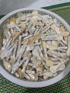 Cuillère en nacre véritable avec manche court pour servir des aliments mous, cuillère en coquille naturelle neutre en saveur, pure et lisse - Product Image 3