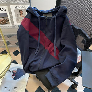 Sweats à capuche en molleton à demi-fermeture éclair personnalisés de haute qualité pour hiver polyester/coton pour hommes - Product Image 1