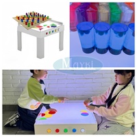 Table lumineuse sensorielle à couleurs changeantes pour aire de jeux intérieure Table de sable lumineuse à LED pour jeux sensoriels