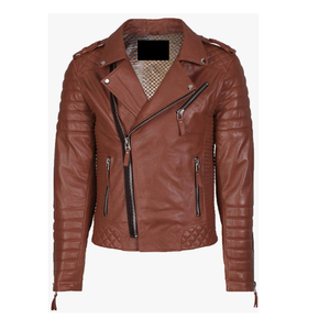 2025 chaquetas de cuero de motociclista de piel de oveja auténtica para hombre de alta calidad personalizadas, chaqueta de invierno de cuero puro - Product Image 3