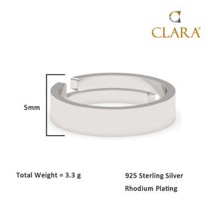 NOVAMART Fine <b>Boho</b> Men's Rhodium-Plated Geometric Oval-Cut Statement <b>Ring</b> in Sterling Silver Wholesale Export - Product Image 5