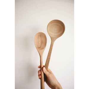 Cuchara de Cocina de Bambú Resistente, Hecha a Mano, Utensilio de Cocina de Madera Maciza, Ecológico, Sostenible, Mango Largo, Antiadherente - Product Image 2