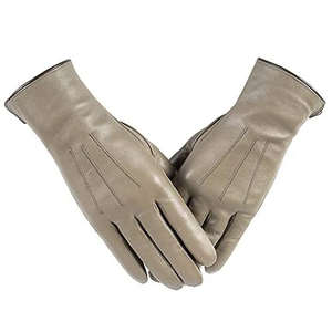 Guantes de Invierno para Mujer de la Mejor Calidad, Cálidos, de Piel de Oveja, Forro de Cachemira, Pequeños, Beige, Resistentes a Desgarros, Transpirables - Product Image 3
