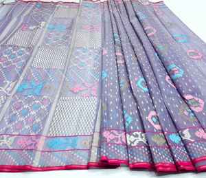 New Exclusive Design Deshi Dhakai <b>Jamdani</b> Sharee Export Quality for Women <b>JAMDANI</b> FABRIC Blue RED GREEN Golden From Bangladesh - Product Image 1