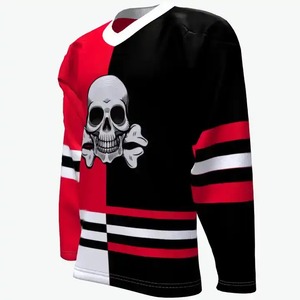 Échantillon gratuit Maillot de hockey sur glace de qualité supérieure avec sublimation Vêtements de sport Maillot de hockey sur glace américain respirant - Product Image 5