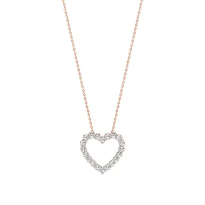 สร้อยคอจี้เพชรรูปหัวใจอันน่าหลงใหล - Product Image 4