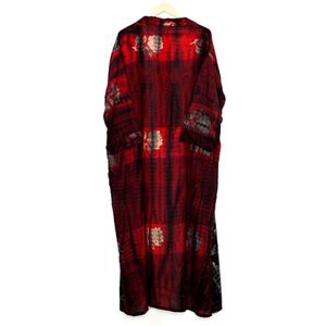 Fait à la main tie-dye coton Kimono peignoir femmes Style bohème longue couverture vêtements de nuit élégant Robe grande taille printemps été plage - Product Image 5