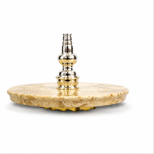 Chicha Farida en marbre pressé et laiton massif, luxe moderne, avec ensemble complet et tuyau lavable - Product Image 2