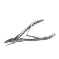 Ensemble de manucure et pédicure professionnel en acier inoxydable chromé gris, qualité salon, coupe-cuticules, coupe-ongles, pince à pieds