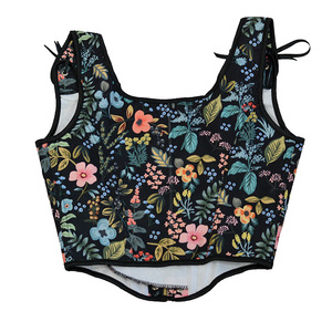Nouveau gilet rétro imprimé français pour femmes, vêtement d'extérieur, corset à armatures, lacets, col en U, amincissant et façonnant la taille, fabricant de gaine amincissante - Product Image 6