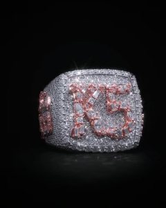 Custom Letter 925 Sterling <b>Silver</b> Rhodium Plated Moissanite Fancy Light Brilliant Cut Hip Hop <b>Statement</b> <b>Ring</b> for Unisex Party - Product Image 1