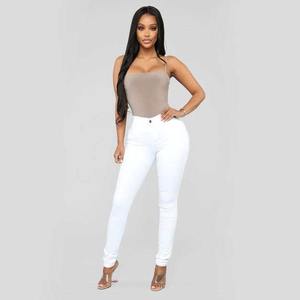 Plus Size <b>Women</b> Regular Fit <b>Elastic</b> Waist Summer Casual <b>Jeans</b> Customize Distressed Wide Fashion Ladies Long <b>Jean</b> Pants - Product Image 1