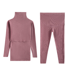 Sous-vêtements thermiques pour femmes, pyjama de maternité, <span class=keywords><strong>ensemble</strong></span> de pyjama d'<span class=keywords><strong>hiver</strong></span>, <span class=keywords><strong>ensemble</strong></span> jean Long - Product Image 1