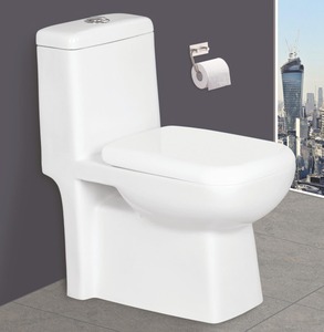 Toilette monobloc en céramique blanche Offre Spéciale articles sanitaires populaires à la mode pour salle de bain salle de bain utilisation extérieure caractéristique désodorisante - Product Image 4