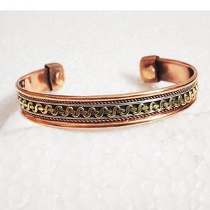 Brazalete de cobre trenzado de último diseño para hombre, pulsera de cobre hecha a mano para unisex - Product Image 3