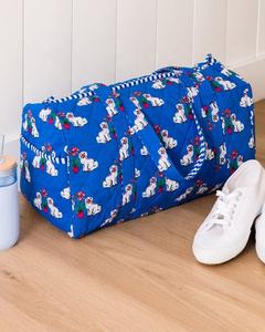 Sac de sport matelassé personnalisé pour femmes, style bohème, bloc à main, imprimé avec motif épagneuls, toile pour voyage - Product Image 3