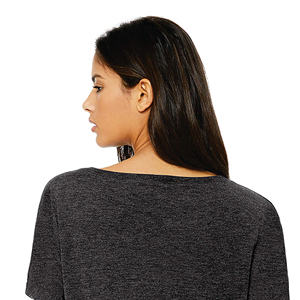 T-shirt femme en coton 100% uni à manches courtes, décontracté, tendance streetwear, avec logo personnalisé imprimé - Product Image 6