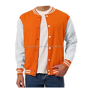 Venta al por mayor de alta calidad de los hombres de la chaqueta de invierno de béisbol informal logotipo personalizado de gran tamaño Letterman Varsity chaqueta - Product Image 4