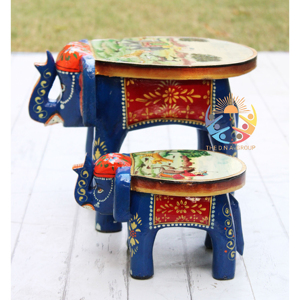 <span class=keywords><strong>Elephant</strong></span> Phân handmade rắn gỗ đồ nội thất truyền thống Ấn Độ thủ công trang trí giọng mảnh cho phòng khách sử dụng - Product Image 5