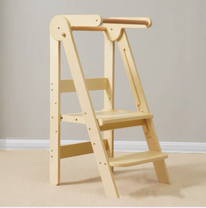 Tabouret surélevé en bois pour le lavage des mains - Product Image 4