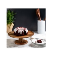 Fabricant grossiste blanc imprimé en bois en forme de support de gâteau en alliage d'aluminium porte-gâteau décoration maison sac emballé outils de gâteau