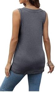 Camisetas sin Mangas para Mujer, Top Deportivo Sólido, Nuevo, Camisetas sin Mangas de Moda para Gimnasio, Ejercicio, Yoga, Verano, Casual - Product Image 2