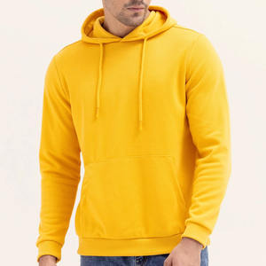 Sweat à capuche en molleton 100% coton pour homme, de haute qualité, lourd, avec motif uni, col à capuche pour l'hiver - Product Image 1