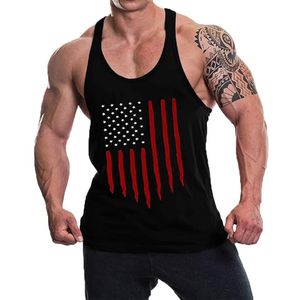 ขายส่งการออกแบบโลโก้ที่กําหนดเอง โลโก้ที่กําหนดเองร่างผู้ชายผ้าฝ้าย Stringer Y กลับออกกําลังกายกีฬายิมเพาะกายเสื้อกล้าม - Product Image 4