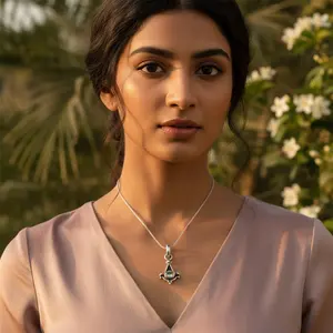 925 Silver <b>Citrine</b> <b>Pendant</b> for Women Handmade Rose Gold Gemstone Jewelry with Rhodium Plating Gift - Product Image 1