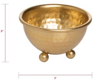 Tazón para servir de fechas de Chocolates, tazón de servidor de dulces de Metal martillado, tazón decorativo al por mayor de Indian Metal World - Product Image 4