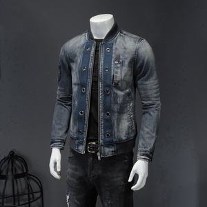 2025 Chaquetas de mezclilla de algodón para hombres Ropa informal Chaquetas y abrigos Chaqueta de alta calidad personalizada de talla grande para hombres Servicio OEM - Product Image 3