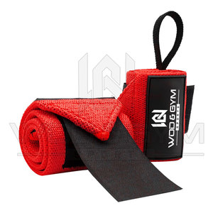 Gran oferta, venta al por mayor, vendaje de soporte elástico para entrenamiento de gimnasia, correa de muñequera de seguridad para Fitness hecha a medida para levantamiento de pesas - Product Image 1