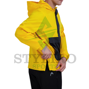 Men's Fashion Casual Windbreaker Jacket Slim Stand Collar Waterproof Hooded Embroidery Spring Autumn Winter Knitted Puffer - Product Image 5