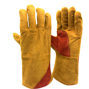 Made in Pakistan Custom Cut Resistant Cowhide Split Leather Welding Gloves - Product Image 4