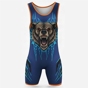 Nouvelle Arrivée 2026 – Maillots de Lutte Personnalisés de Haute Qualité pour Adultes, Sans Bretelles, Réversibles, Imprimés, Fermeture à Boutons Pression, Spandex/Polyester - Product Image 2