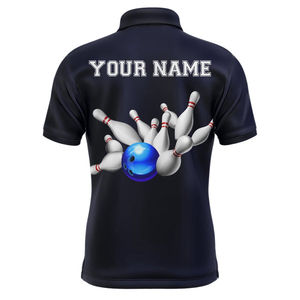 Polo de bowling pour homme personnalisé, séchage rapide, 100% polyester, imperméable, respirant, qualité supérieure, tricoté, imprimé sportif, sublimation - Product Image 2