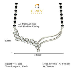 Compre un Mangalsutra de Plata Pura con Baño de Oro, Cadena de Perlas y Diamantes, Estilo Étnico Religioso, Regalo Perfecto para su Esposa - Product Image 4