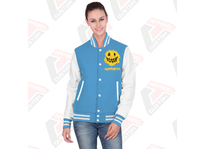 Vente chaude femmes décontracté Street Wear toile veste universitaire avec col montant impression personnalisée respirant coupe-vent - Product Image 3