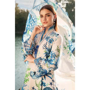 Colección Eid 2025 de Maria B, MPT-2510-B-TC-1172, Blusa de Chifón, Colección Primavera/Verano - Product Image 3
