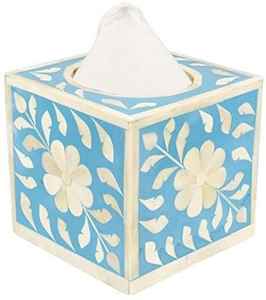 Porte-mouchoir artistique en incrustation d'os avec porte-mouchoir en incrustation d'os fait à la main en nacre durable par artisanat en croissant - Product Image 3