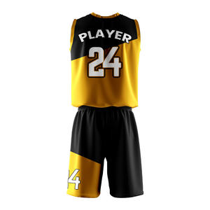 Conjunto de Camiseta y Pantalones Cortos de Baloncesto para Hombre, Diseño Personalizado, Transpirable, con Logotipo Impreso por Sublimación, Uniforme de Entrenamiento de Baloncesto Liso - Product Image 3