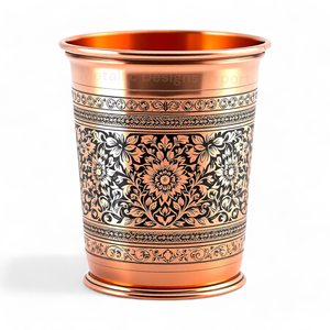 Tasse en cuivre ornée capacité personnalisée, conception complexe, parfaite pour les verres élégants, métal durable et élégant - Product Image 4